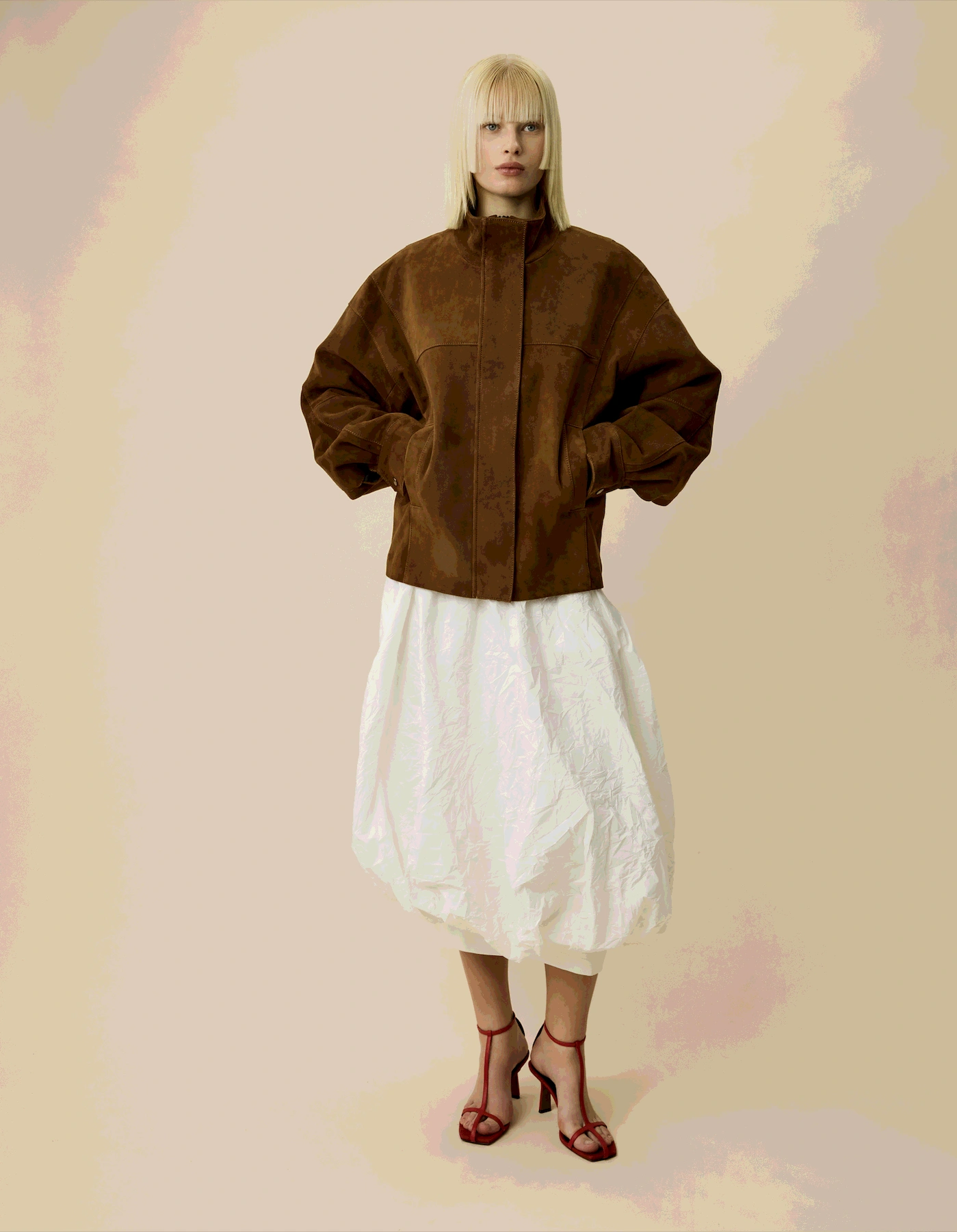 Suede Blouse Jacket in Ginger — фото 3