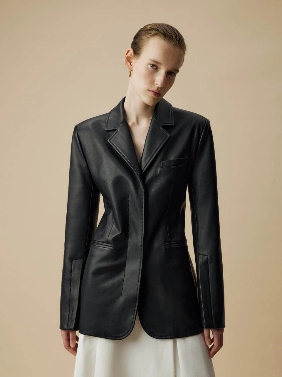 Slim-fit Blazer with Hidden Buttons